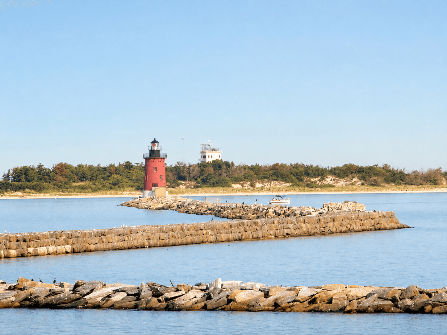 Delaware Breakwater and Lewes Harbor with the East End Light