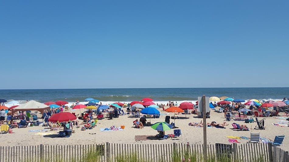 Bethany Beach shoreline on the Delaware coast
