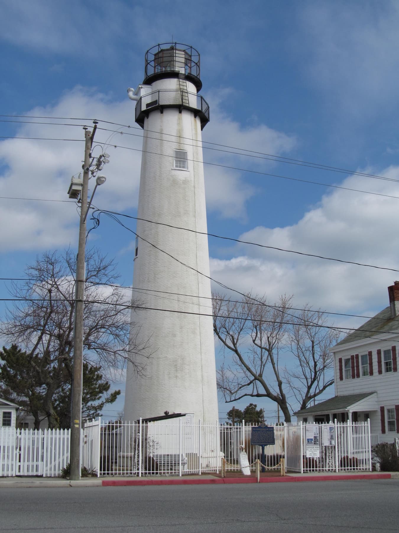 The historic Fenwick Island Lighthouse beside the Delaware–Maryland boundary