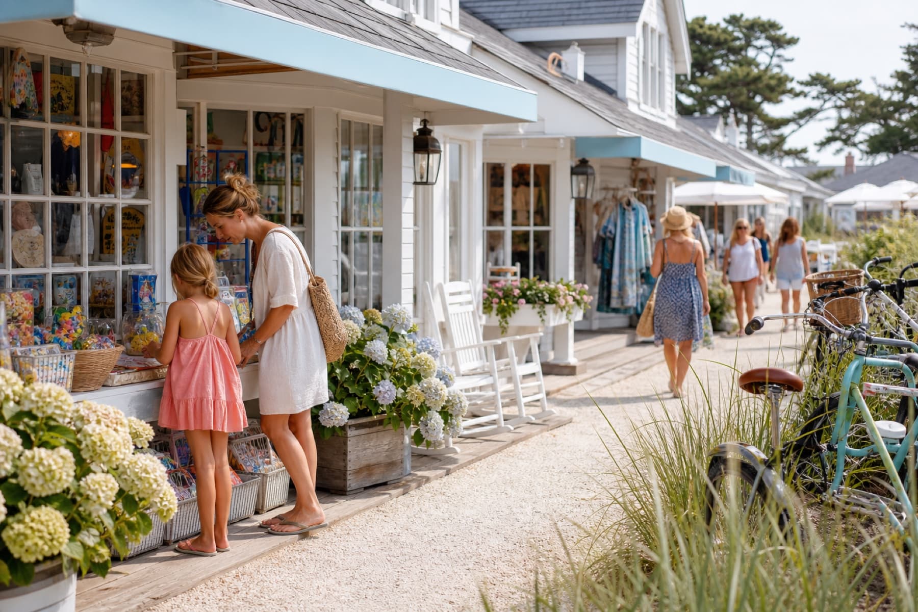 A welcoming Fenwick Island country store and surf boutique with coastal landscaping