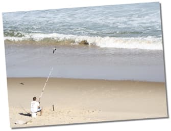 Surf Fishing in Fenwick Island, Delaware