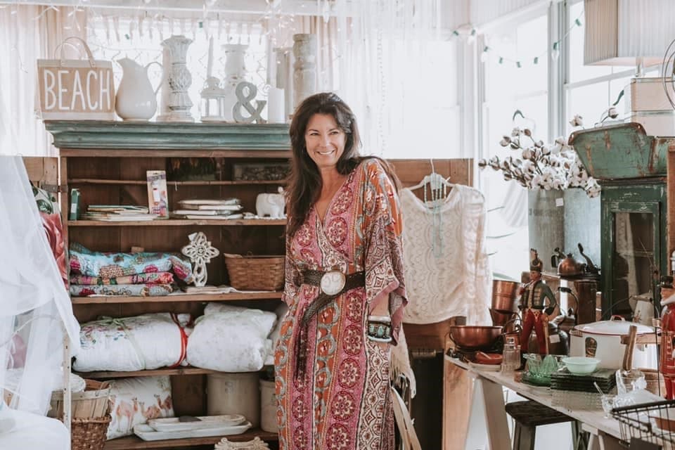 Water Lili founder Lili Oller inside her colorful Bethany Beach boardwalk boutique