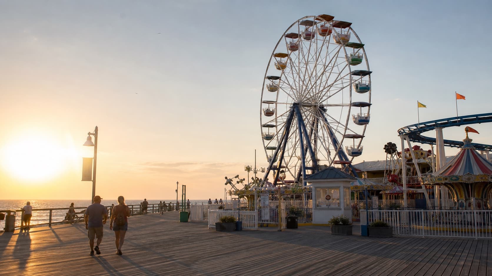 Ocean City shoreline at golden hour